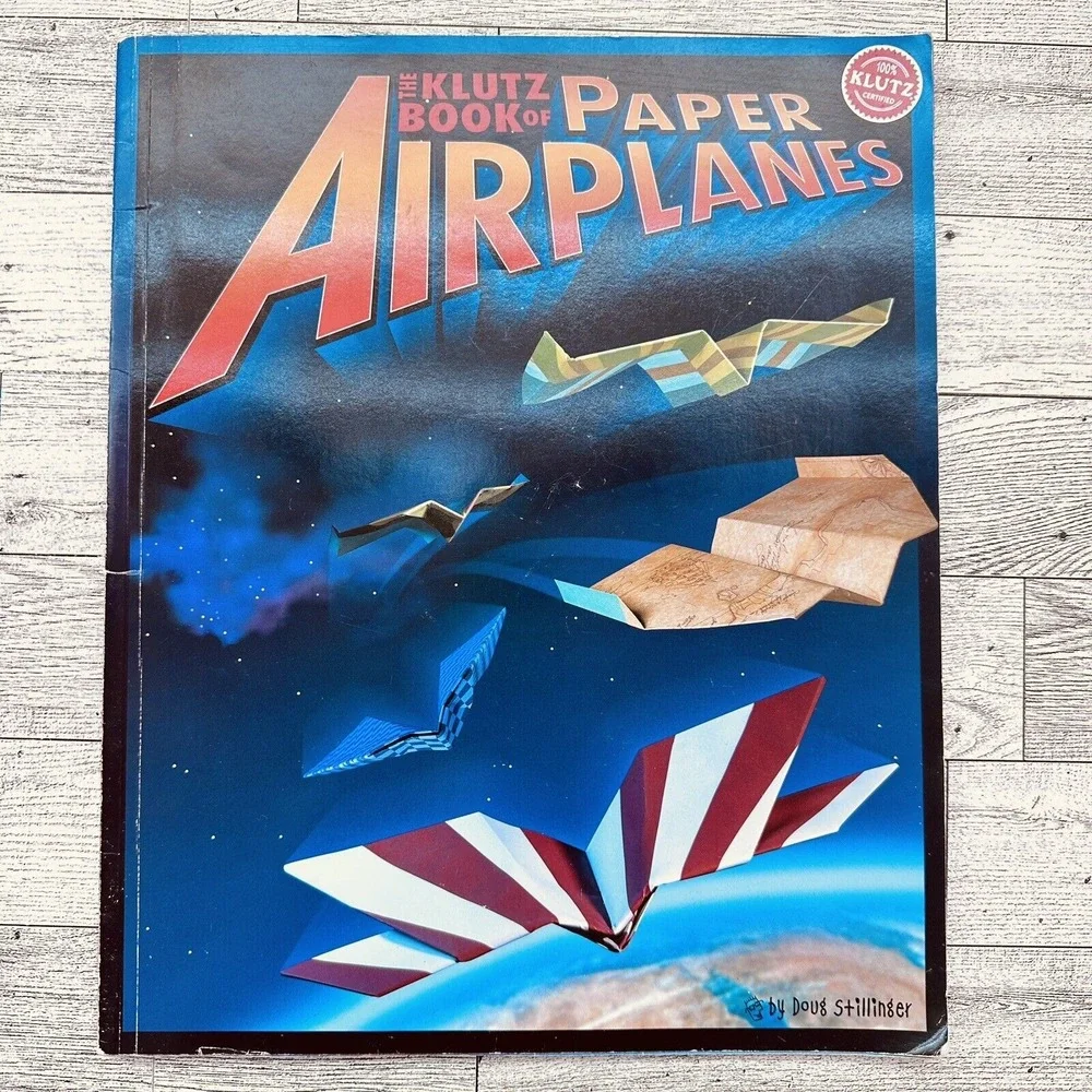 Klutz Book Of Paper Airplanes Doug Stillinger Vtg 2004 Softcover Activity‎ Book
